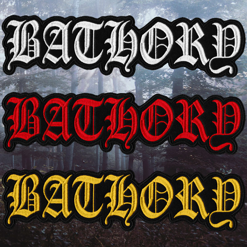Bathory Patch Black Thrash Viking Metal Band Logo 
