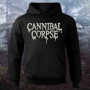 Hoodie with Embroidered Cannibal Corpse - Logo