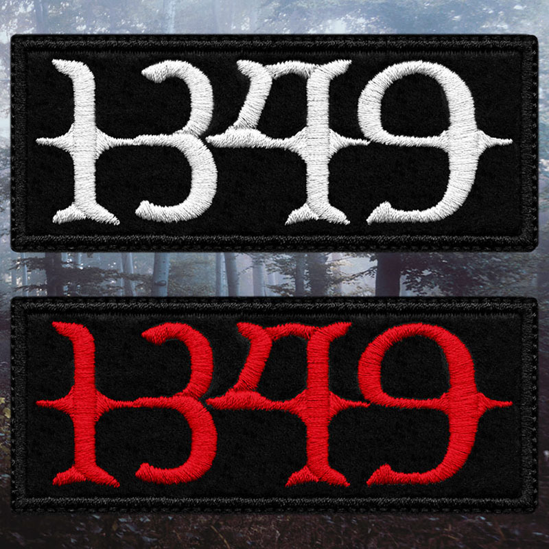 1349 Black Metal Band Patch Badge Embroidered Iron on Applique Souvenir Accessory