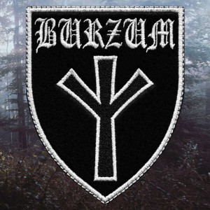 Embroidered Patch Burzum with Rune «Alghiz / Algiz»