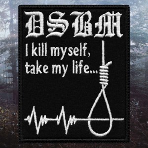 Нашивка вышитая DSBM «I kill myself, take my life»