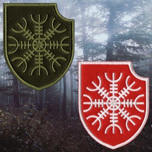 Embroidered Patch Rune Ægishjálmur / Helm of Awe - Emblem