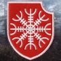 Embroidered Patch Rune Ægishjálmur / Helm of Awe - Emblem