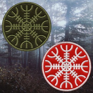 Embroidered Patch Rune Ægishjálmur / Helm of Awe