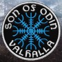 Нашивка вышитая руна Агисхьяльм / Шлем Ужаса «Son of Odin Valhalla»