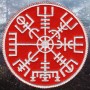 Embroidered Patch Rune Vegvisir / Viking Runic Compass