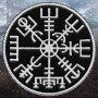 Embroidered Patch Rune Vegvisir / Viking Runic Compass