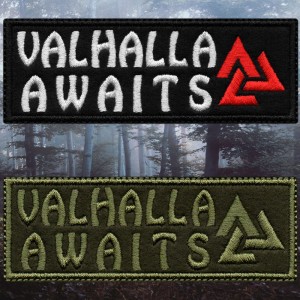 Embroidered Patch «Valhalla Awaits» - Walknut