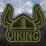 Embroidered Patch Viking Helmet