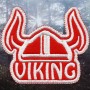 Embroidered Patch Viking Helmet