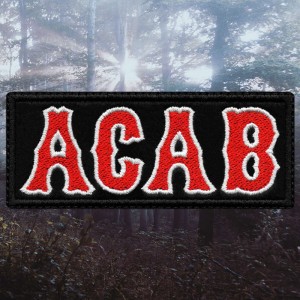 Embroidered Patch A.C.A.B - Red