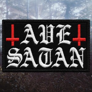 Нашивка вышитая Ave Satan Cross