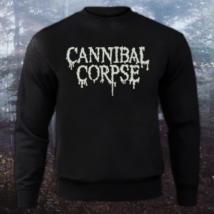 Sweatshirt with Embroidered Cannibal Corpse - Logo